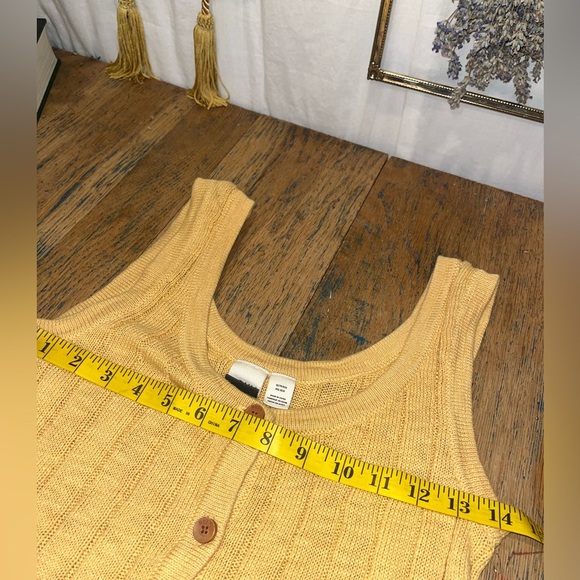 ROXY Corn Yellow Knit Tank Top – Size XS - Picture 6 of 7